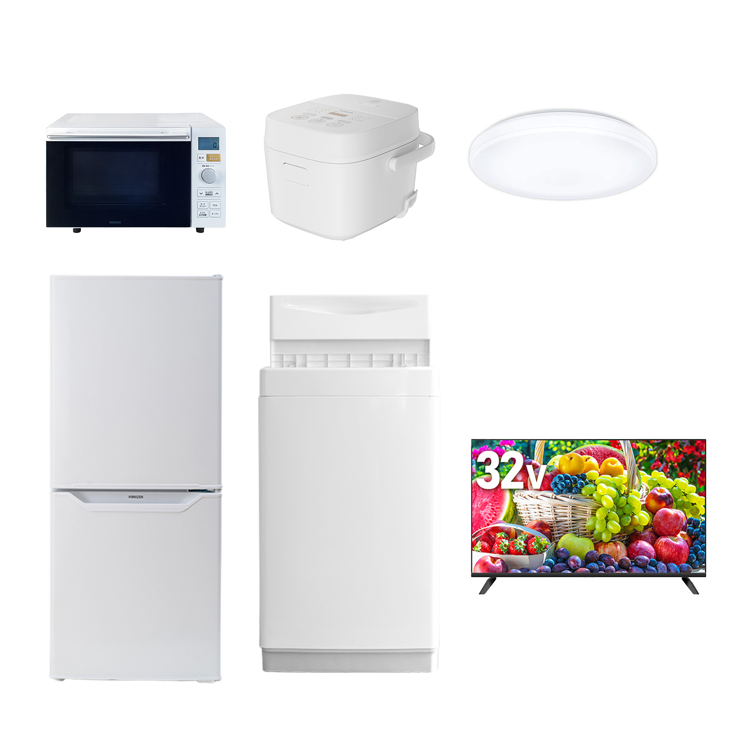 山善（YAMAZEN） 家電セット 一人暮らし 6点セット 冷蔵庫 106L 洗濯機