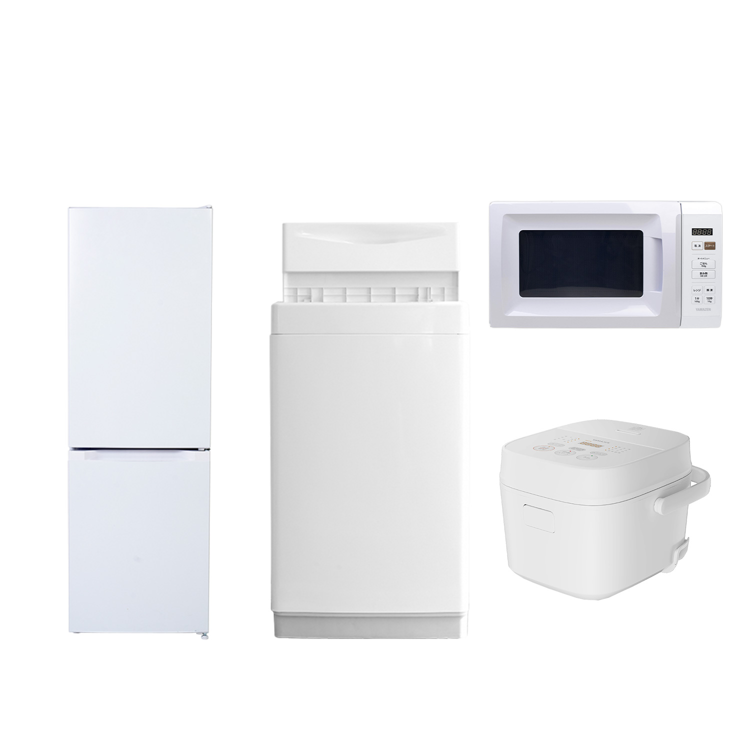 山善（YAMAZEN） 家電セット 一人暮らし 4点セット 冷蔵庫 157L 洗濯機