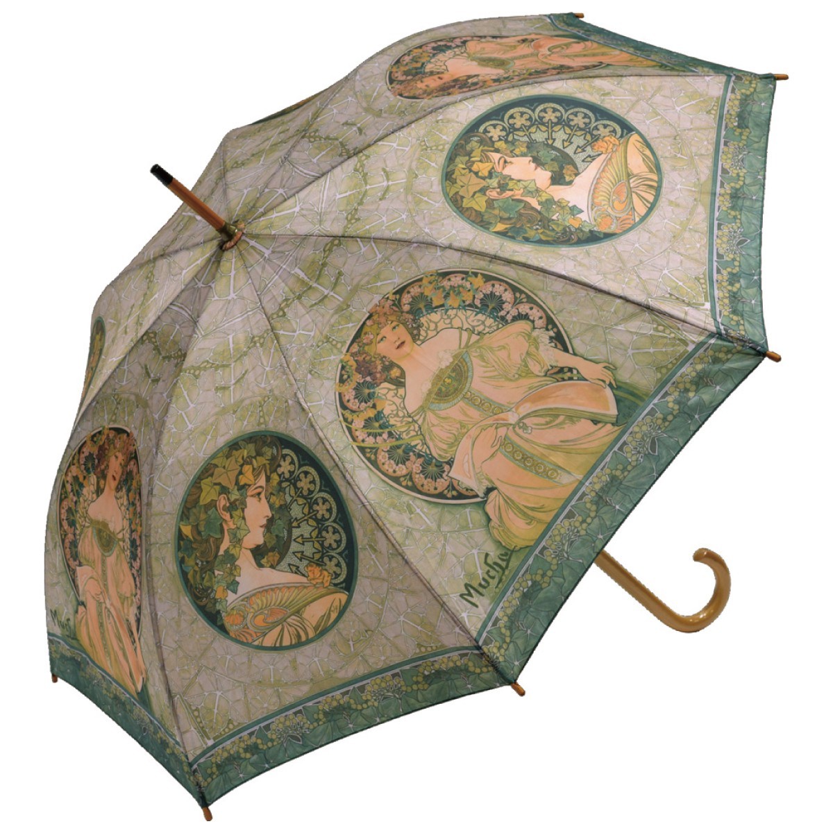 名画 傘 アート 名入れ ギフト 雨傘 長傘 木製 持ち手 有名画家