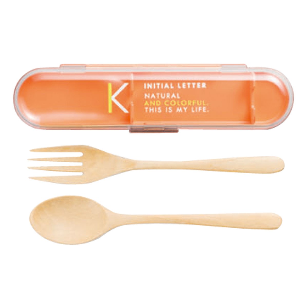 カトラリーセット お弁当 スプーン フォーク おしゃれ イニシャル 木製