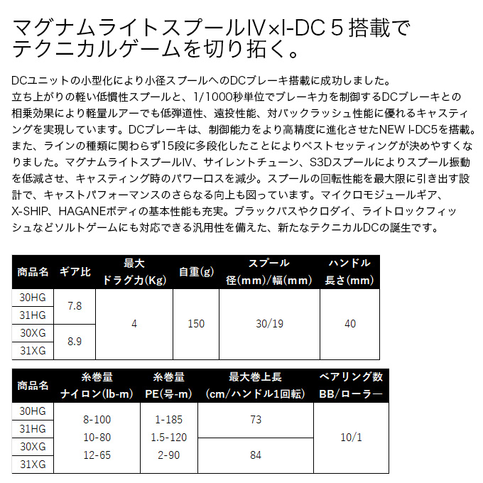 シマノ（SHIMANO） 25 アルデバラン DC 30XG 右ハンドル (2025年モデル