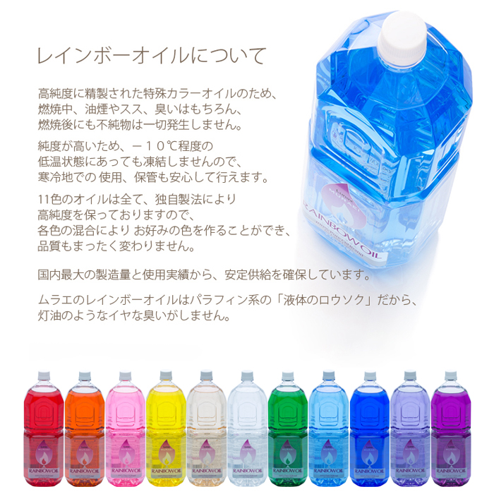 ムラエ オイルランプ用 燃料 OL-2000 レインボーオイル 2L×6本入 1