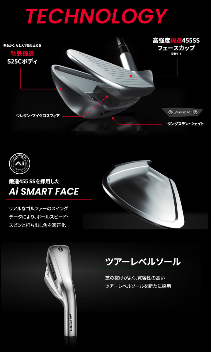 Callaway（キャロウェイ） APEX Ai300 アイアンセット 6本組（#5〜9