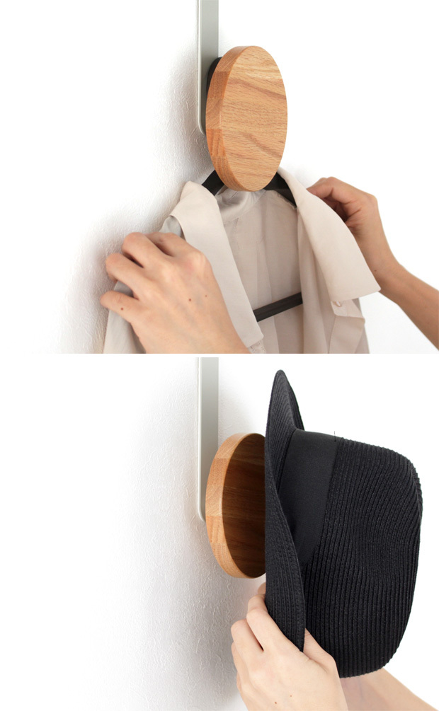 3/8はポイント10倍／ ドアフック ハンガー L オーク 木製 ドアハンガー