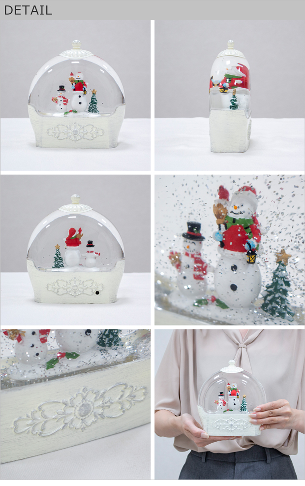 取扱終了】クリスマス スノードーム バブルLEDライト スノーマン
