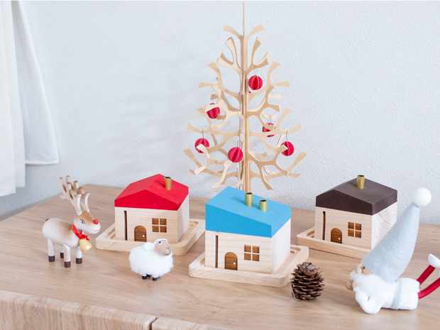 木の家 木製 置物 Little Cottage クリスマス 日本製 ハウス オブジェ