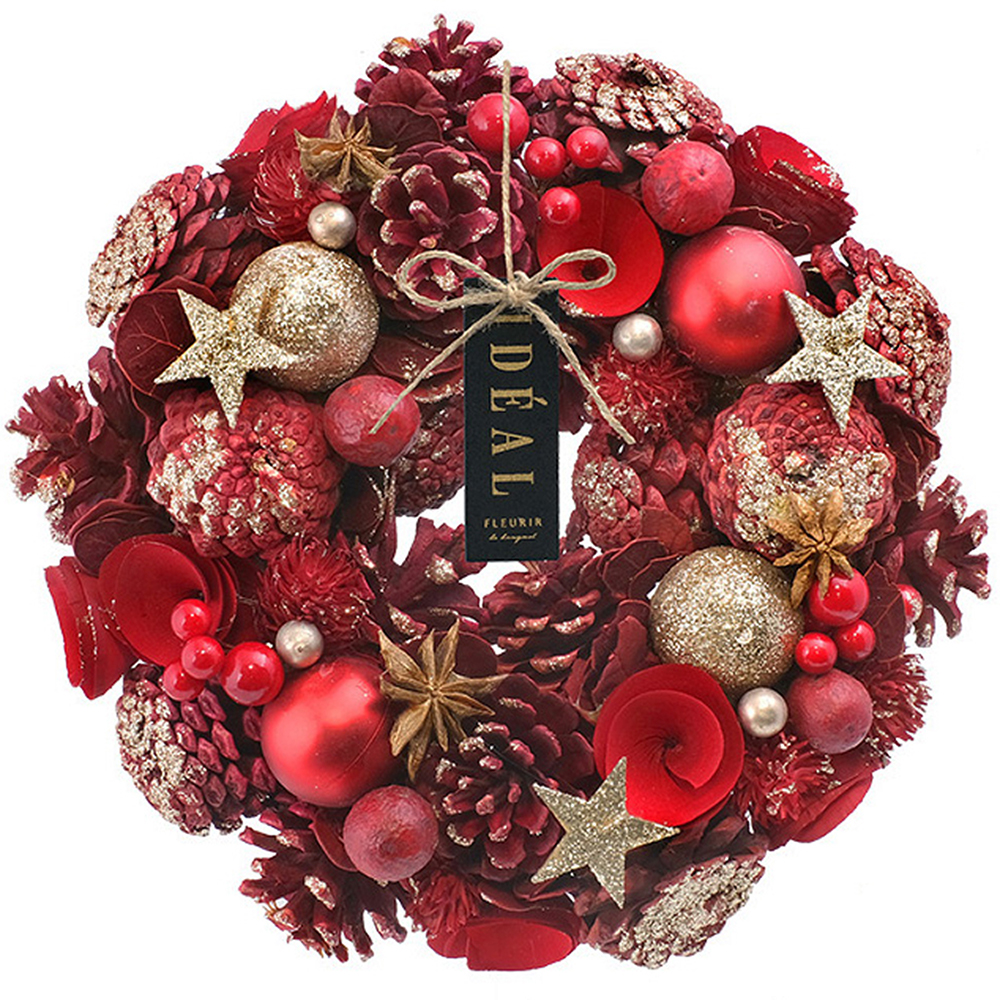 クリスマス輸入リースMサイズ クリスマスリース 玄関 クリスマス