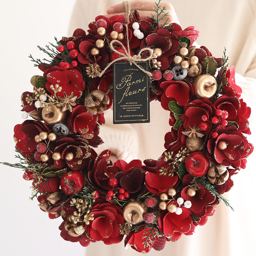 クリスマス輸入リースLサイズ クリスマスリース 玄関 クリスマス