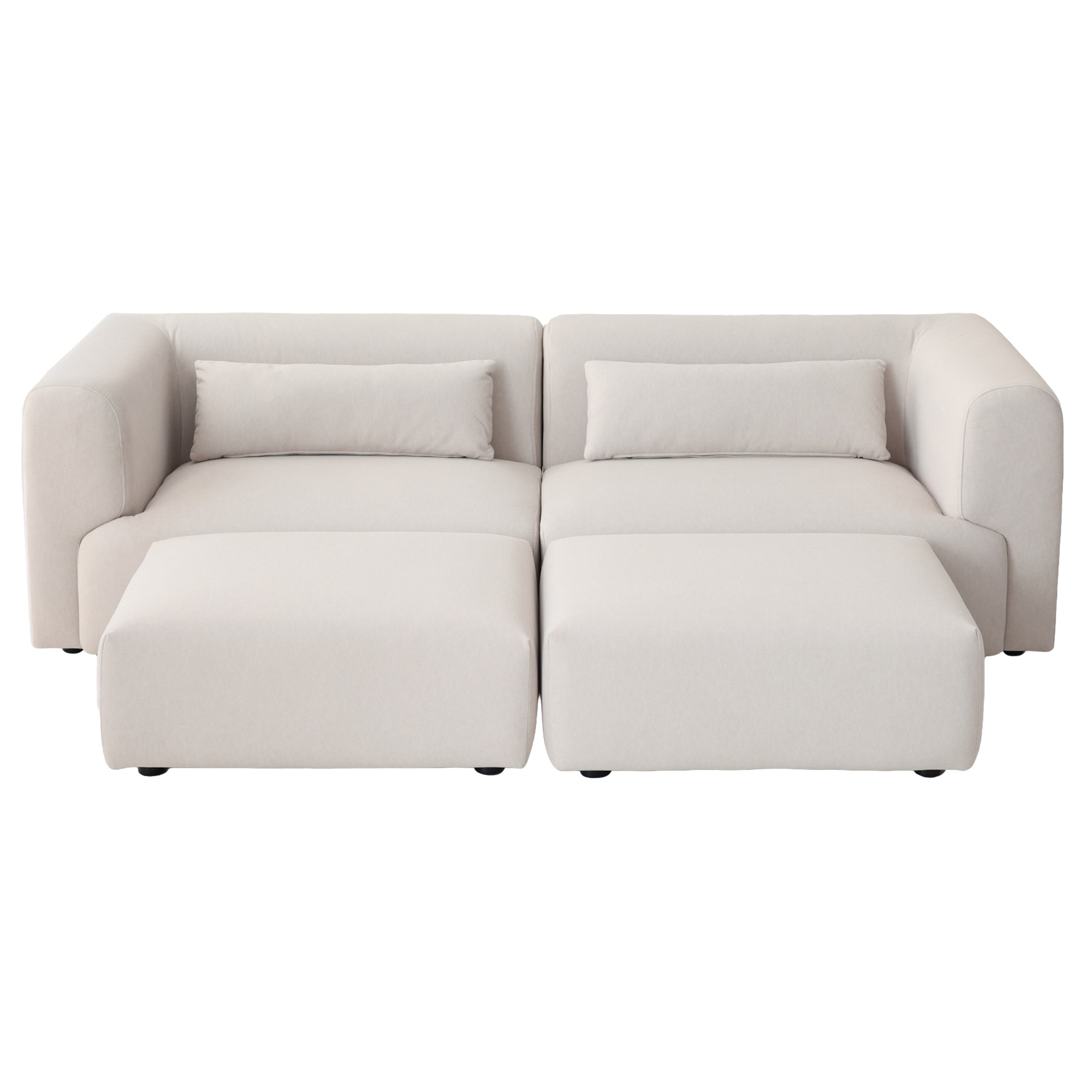 VENTOTA ソファ 2人掛け オットマン付き 幅212cm 犬猫対策 おしゃれ