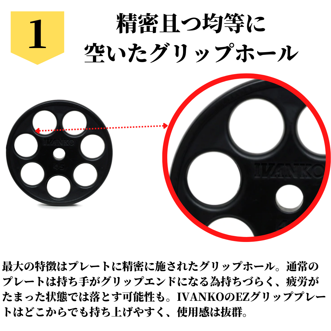 日本総代理店 Φ50mm バーベルプレート 5kg IVANKO イヴァンコ
