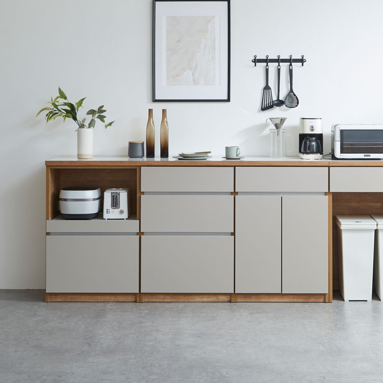 未来商会 キッチンカウンター キッチン収納 食器棚 組み替え可能 幅