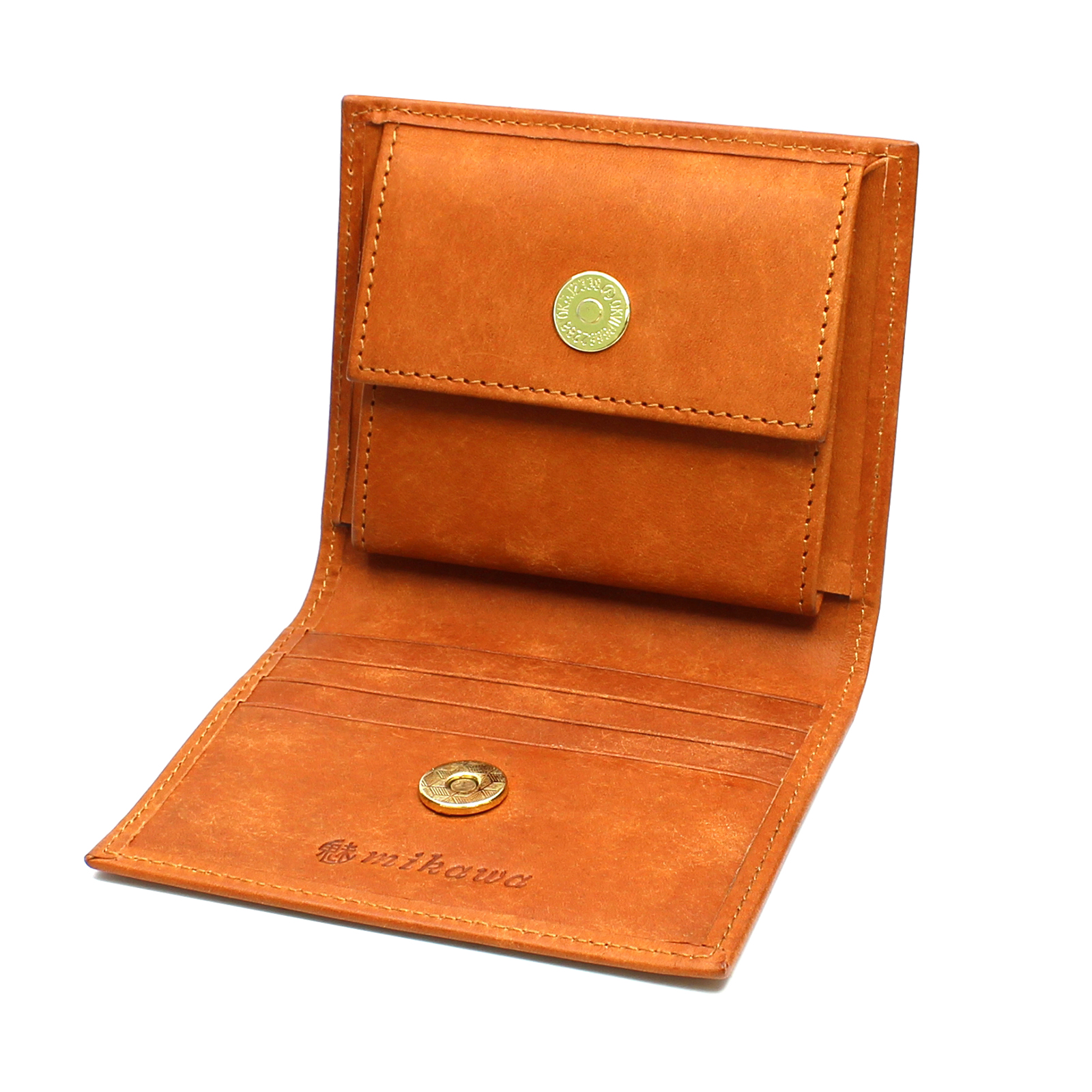 財布 メンズ 二つ折り プエブロレザー pueblo 日本製 小銭入れあり