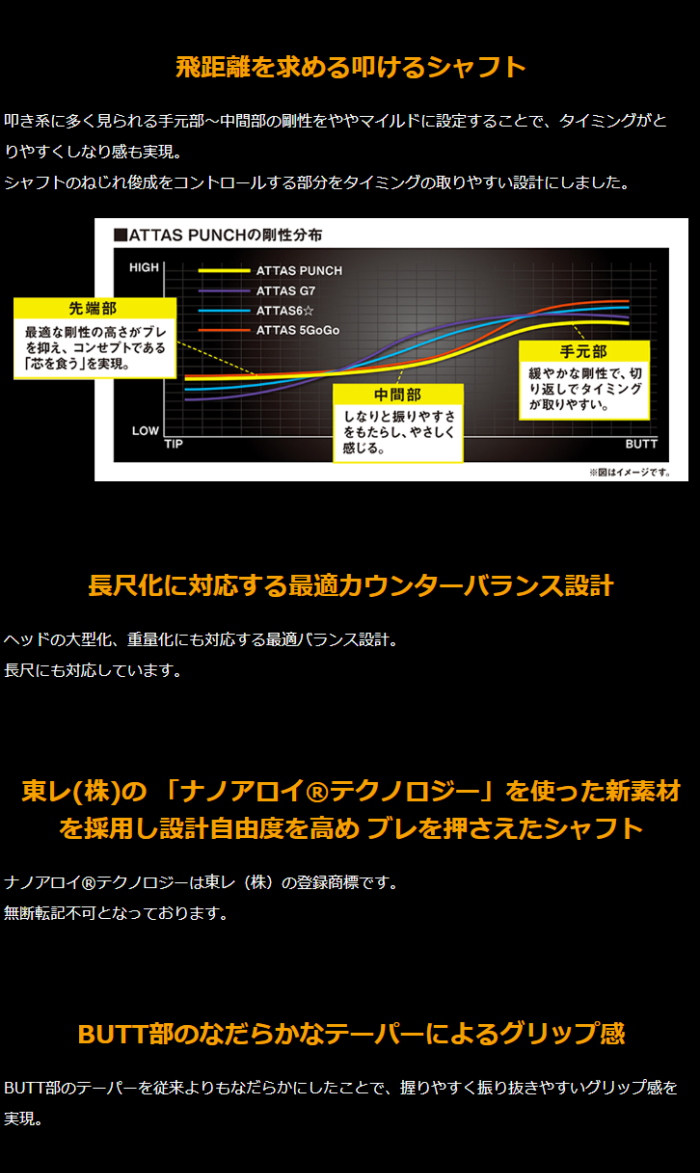 UST Mamiya UST Mamiya USTマミヤ ATTAS PUNCH アッタスパンチ