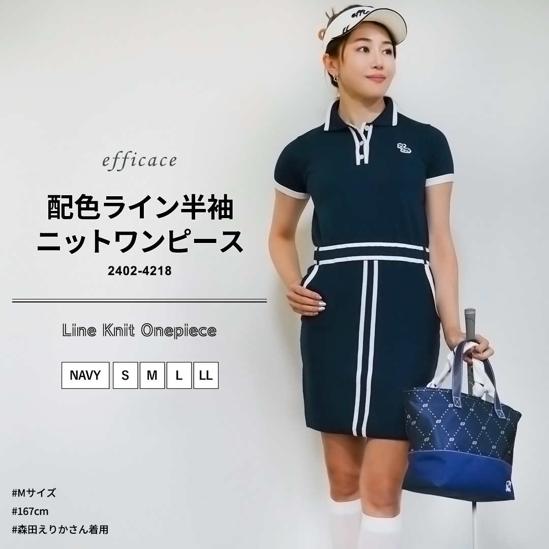 efficace（エフィカス） 50%OFF ゴルフウェア ゴルフワンピース 半袖