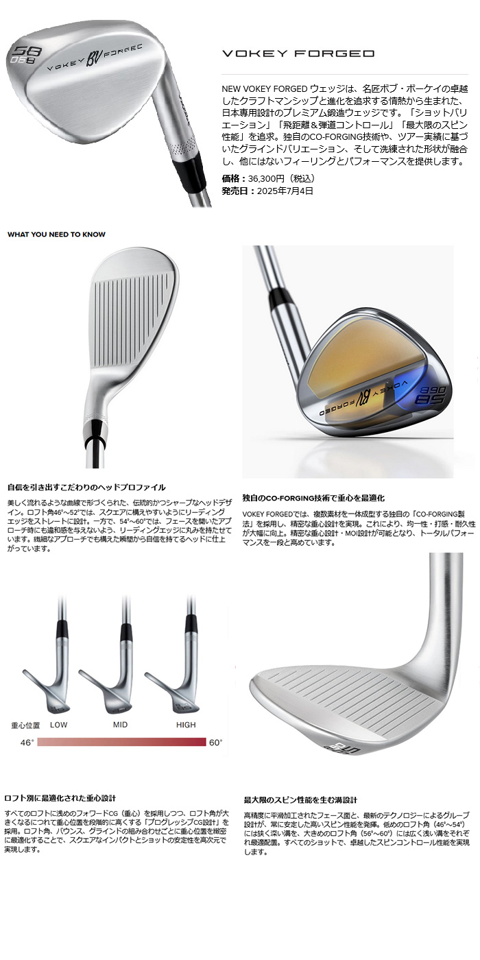 Titleist（タイトリスト） カスタム TITLEIST VOKEY FORGED ウェッジ