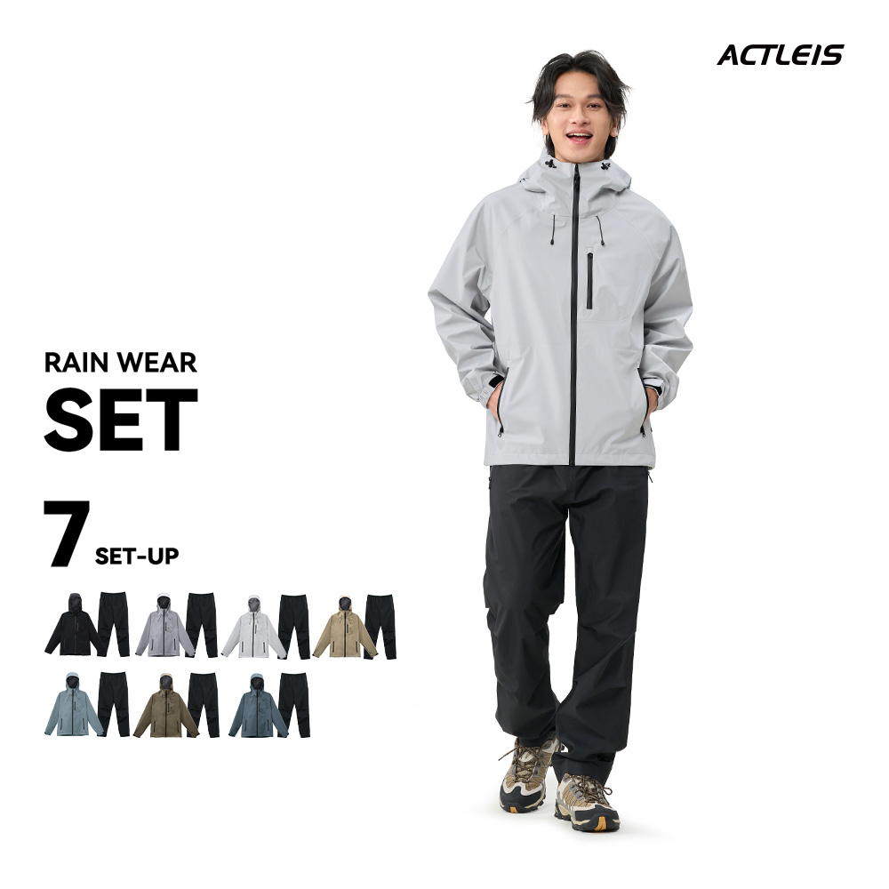 ACTLEIS（アクレイス） レインウェア メンズ 上下 マウンテンパーカー