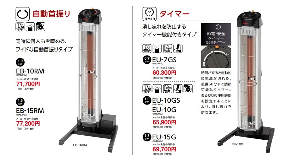 代引き不可 DENSO デンソー 遠赤外線ヒーター（天吊り・壁掛け型） 単