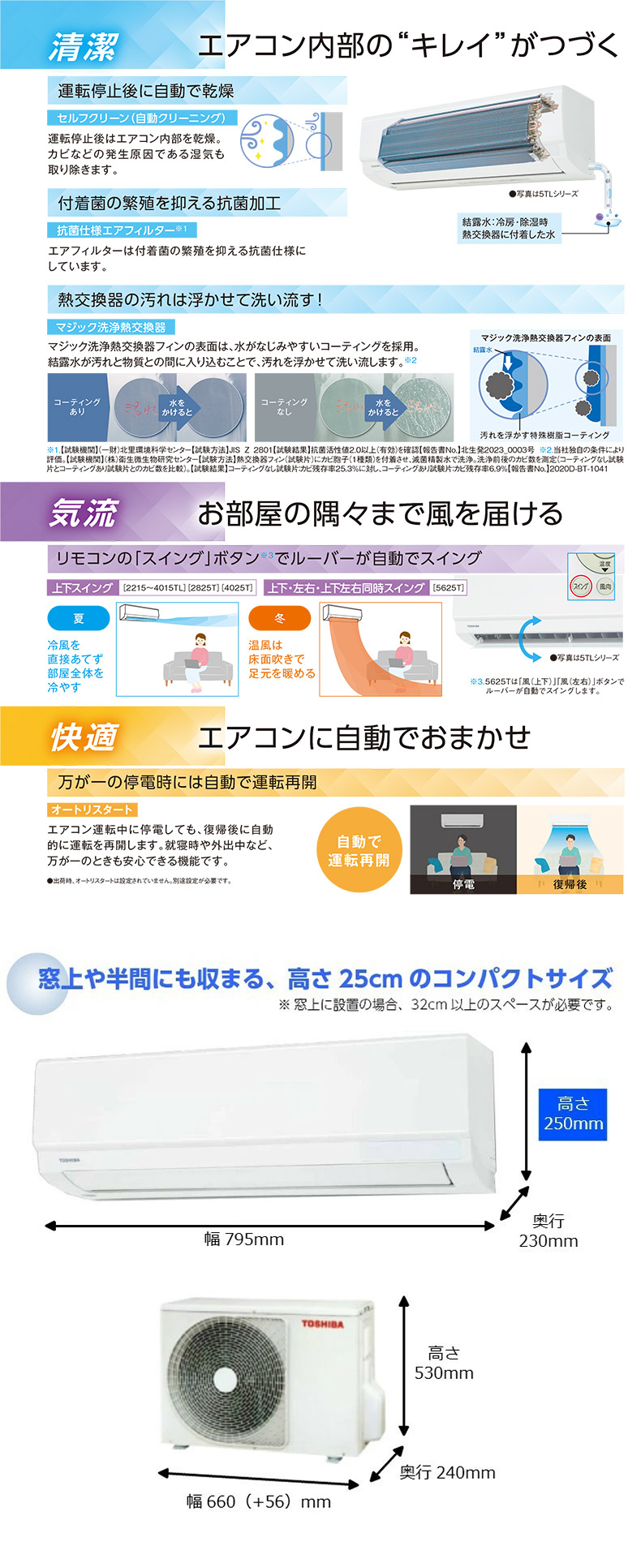 東芝エアコン TLシリーズ スタンダードモデル RAS-2215TL-W おもに6畳
