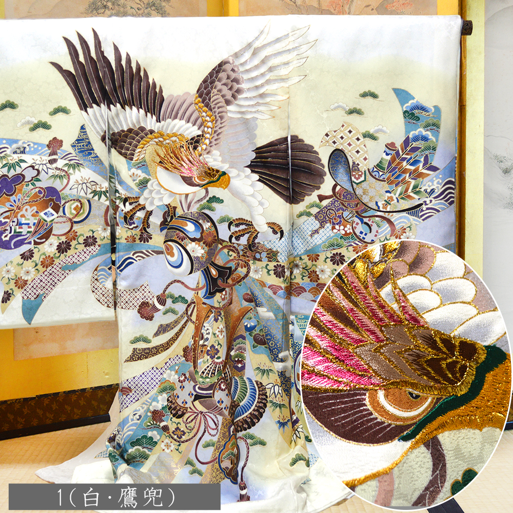 お宮参り 着物 男の子 正絹 産着 長襦袢付 販売 祝着 宮参り : 部坂