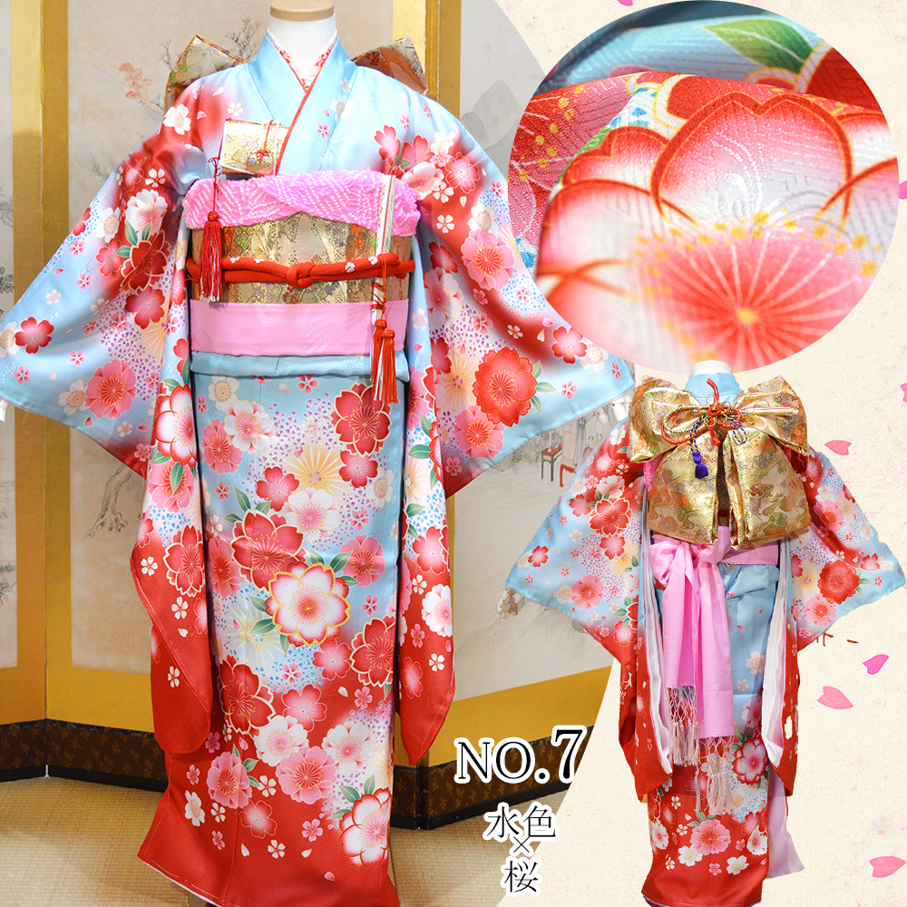 七五三 着物 7歳 16点 フルセット 購入 トータル 着物セット 女の子