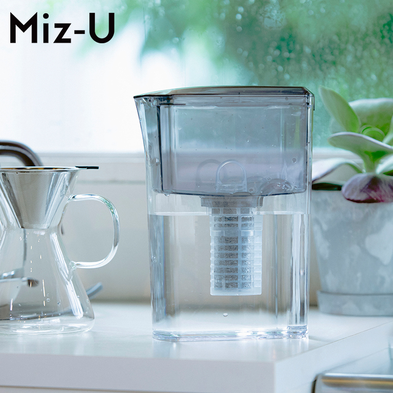 浄水器 ポット型浄水器 MIZ-U ミズユー MIZ-U-BK01 浄水ポット 1.2L 高