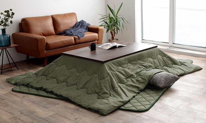 こたつ布団 長方形 選べるこたつ布団2点セット 先染めこたつ 掛敷布団2