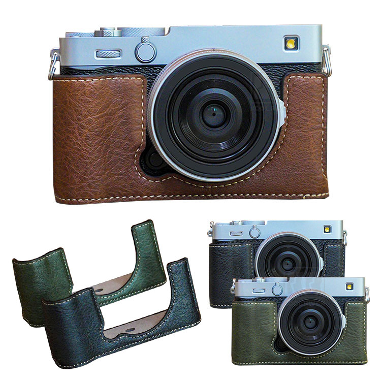 FUJIFILM X-E5 ケース カメラケース PUレザーハーフケース ハーフ
