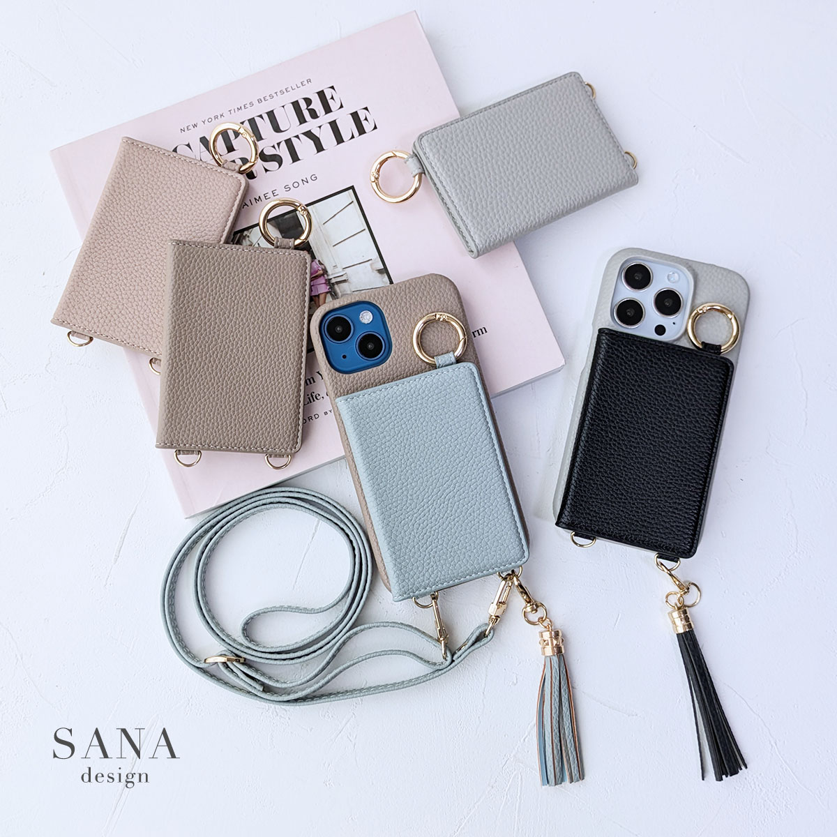 OPPO（オッポ） Reno 9A 7A A77 ケース ショルダー ストラップ カード