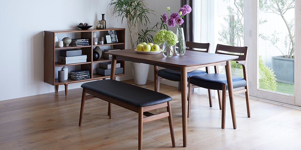 大塚家具 ダイニングテーブル シネマ2 幅150cm 4人用 ウォールナット材