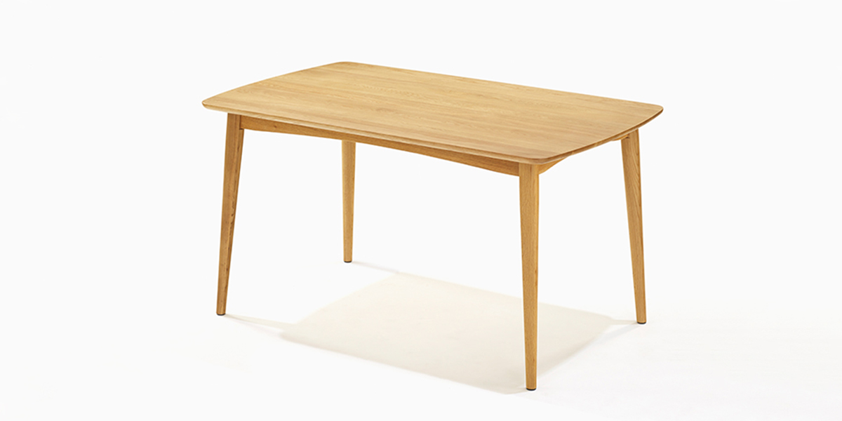 大塚家具 ダイニングテーブル シネマ3 幅135cm レッドオーク材ホワイト