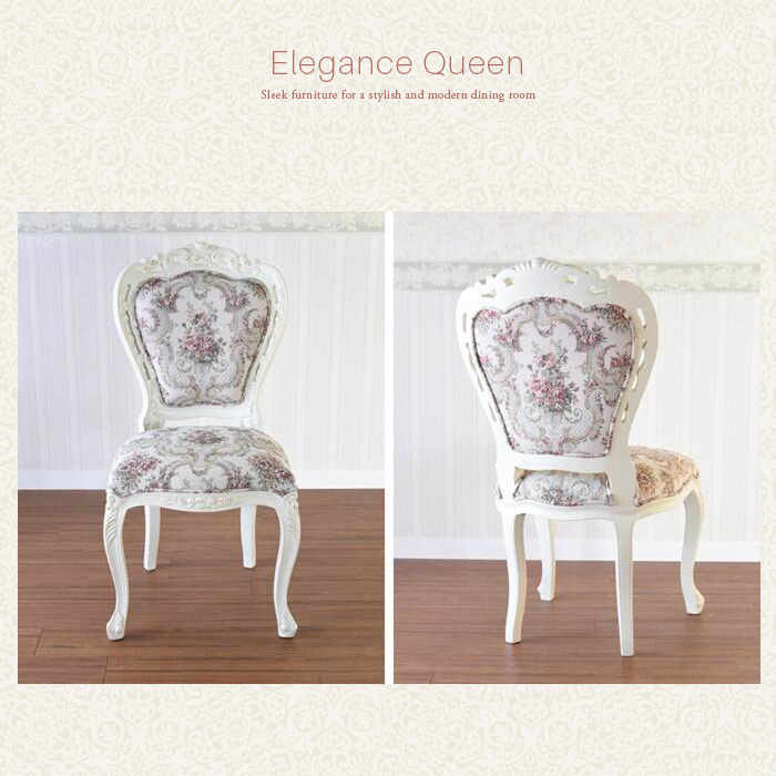 西洋風 アンティーク ダイニングチェア ホワイト 白 猫脚 マホガニー