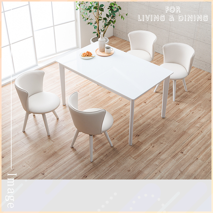 ダイニングチェア 2脚セット ホワイト 白 回転式 おしゃれ かわいい