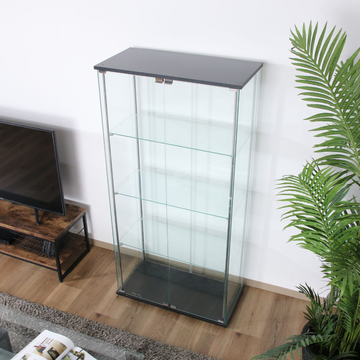 不二貿易（Fuji Boeki） コレクションケース 4段 幅80cm 4面ガラス