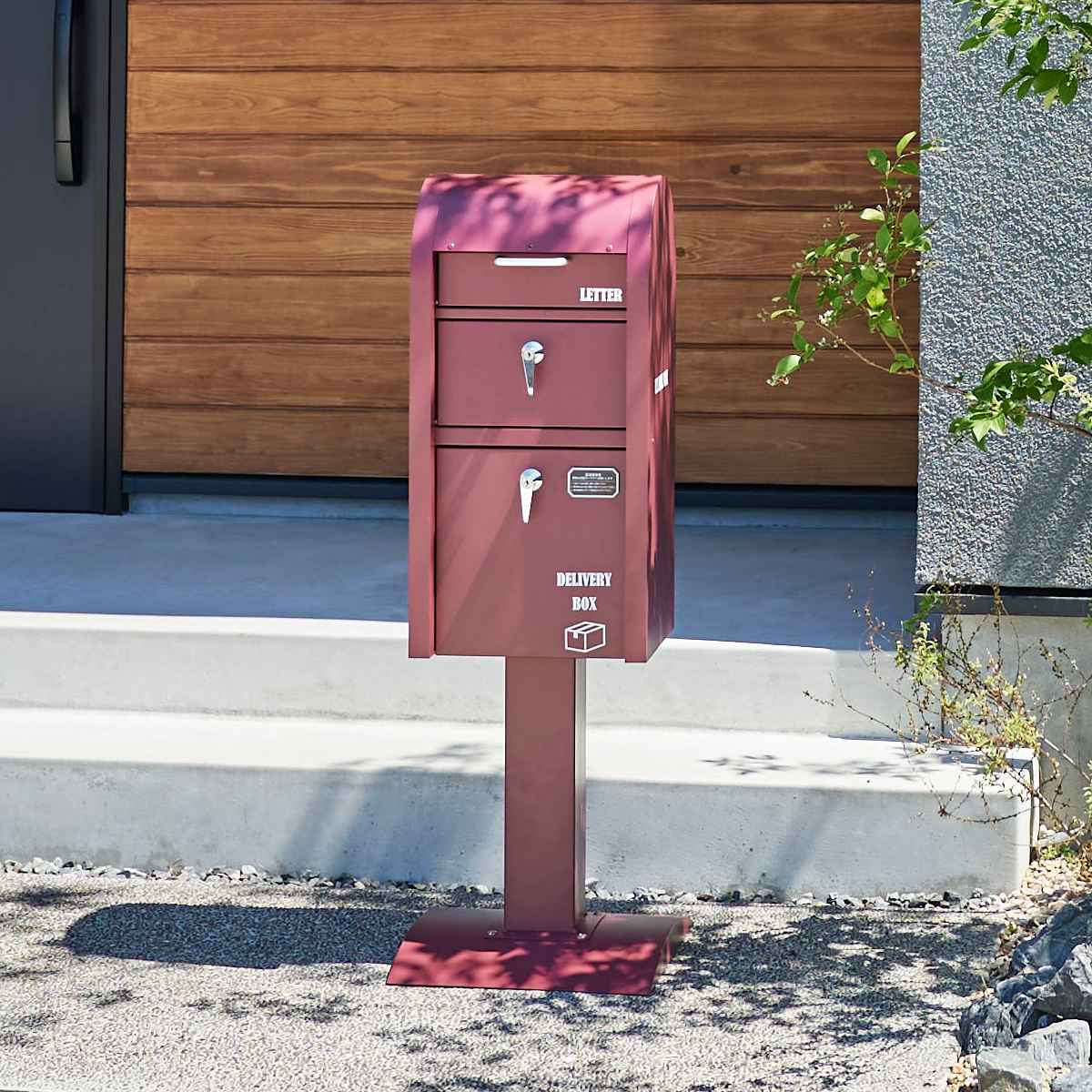 セトクラフト ポスト 宅配BOX付ポストスタンド U.S. （ 郵便ポスト