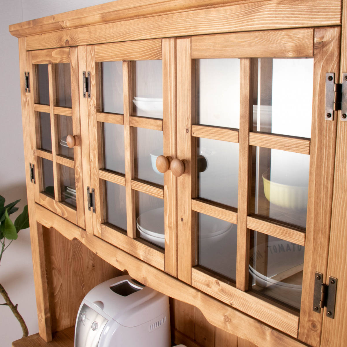 カップボード カントリー調 食器棚 パイン材 Farmer 幅120cm