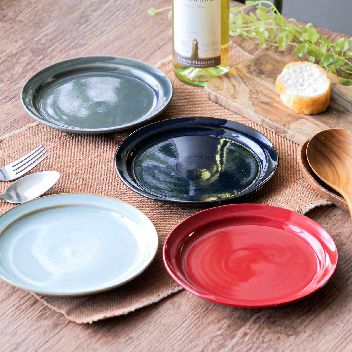 プレート 16cm HINATA 陶器 同色4枚セット （ 食洗機対応 電子レンジ