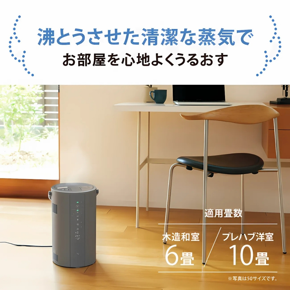 象印（ZOJIRUSHI） スチーム加湿器 3.0L EE-DF35 グレー ホワイト