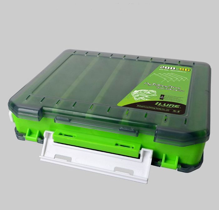 エギケース Lサイズ グリーン ルアーケース 餌木 エギ ルアー 両面