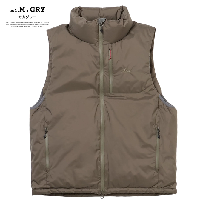 NANGA（ナンガ） Mens AURORA TEX STAND COLLAR DOWN VEST メンズ