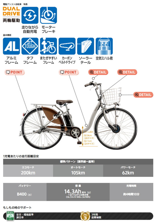 BRIDGESTONE（ブリヂストン） ((ボーナスストア+5％_2/27-3/1)) 電動