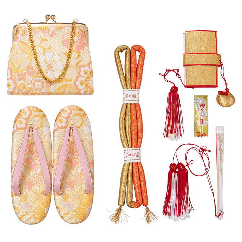 七五三 はこせこセット 7歳 バッグ 草履21cm 箱迫 丸ぐけ 扇子