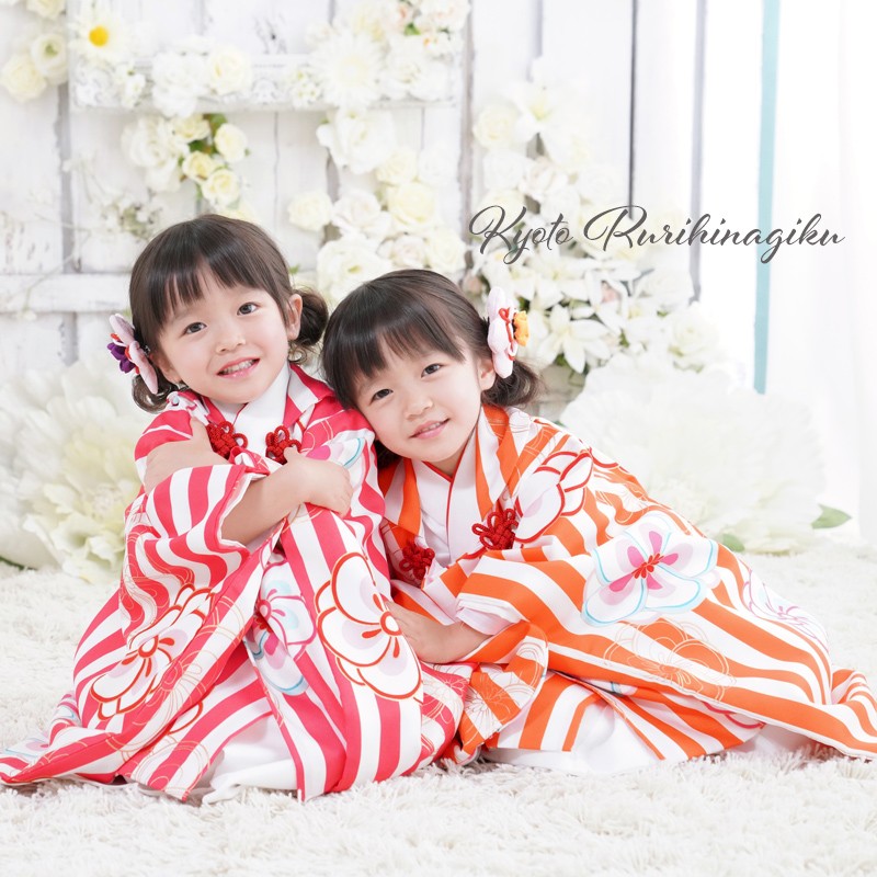 京都瑠璃雛菊 七五三 着物 3歳 販売 三歳 女の子 「 心梅(こうめ