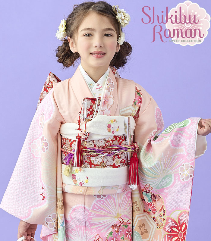 七五三 着物 7歳 女の子 着物フルセット 式部浪漫 ブランド 絵羽柄 梅