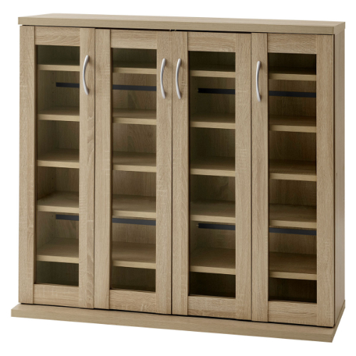 ぼん家具 本棚 収納棚 コミックラック 扉付き cdラック dvdラック 大