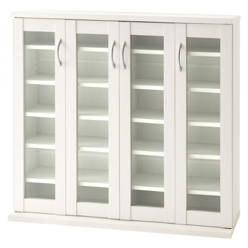 ぼん家具 本棚 収納棚 コミックラック 扉付き cdラック dvdラック 大