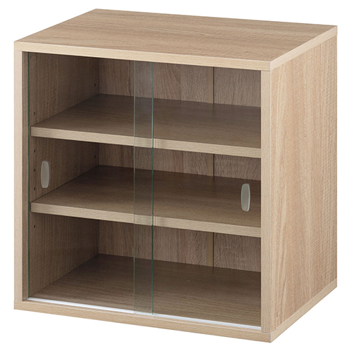 ぼん家具 【完成品】 食器棚 ミニ ガラス扉 耐水 強化ガラス メラミン