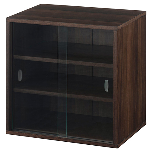 ぼん家具 【完成品】 食器棚 ミニ ガラス扉 耐水 強化ガラス メラミン