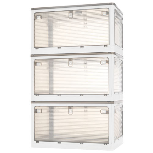 ぼん家具 収納ケース キャスター付 収納ボックス 幅73cm 3個セット