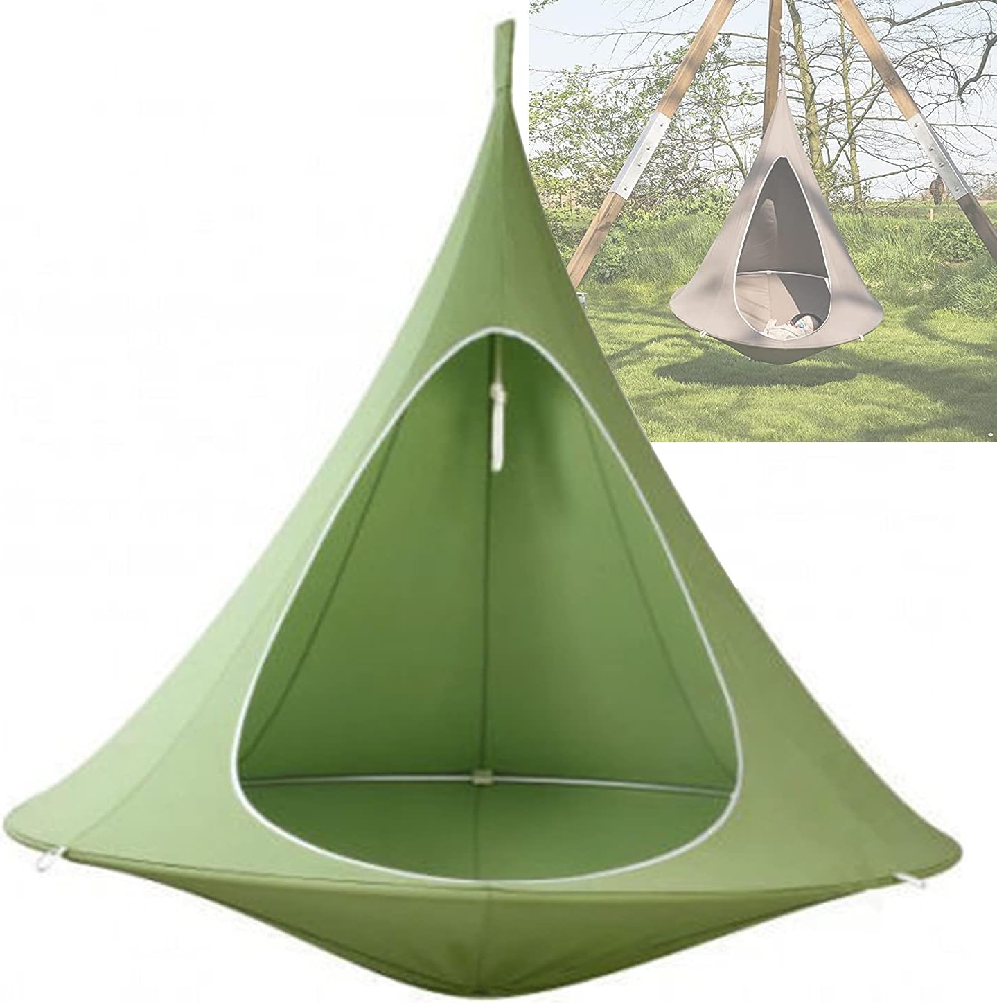 ハンモックチェア コニカル UFO 吊り下げ ハンギングスイングガーデン