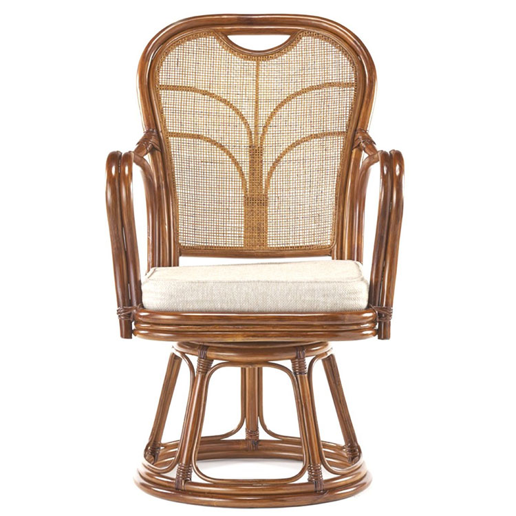 ラタンチェア おしゃれ 椅子 籐 ラタン 回転椅子 パーソナルチェア